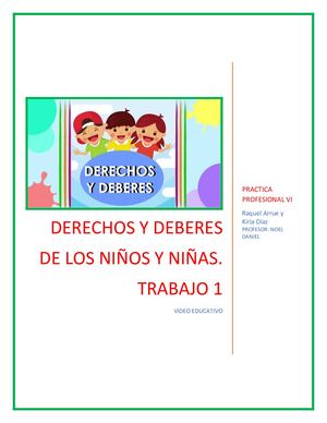 Derechos Y Deberes De Los Niños Y Niñas