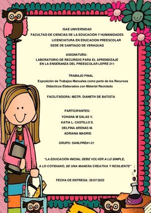 Exposición De Trabajos Elaborados Con Material Reciclado (1)