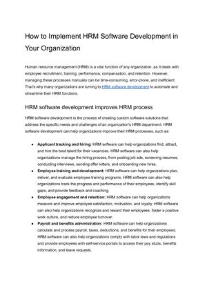 Calaméo - How To Implement Hrm Software Development In Your Organization