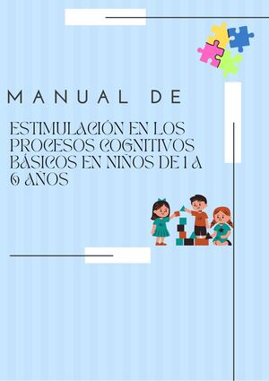 MANUAL DE ACTIVIDADES PARA PROCESOS COGNITIVOS BÁSICOS. GRUPO 11