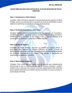 Guión Plan Negocios Rp