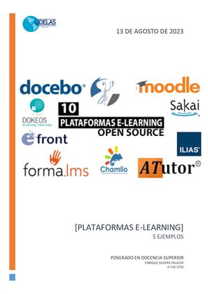 CINCO EJEMPLOS DE PLATAFORMAS E-LEARNING
