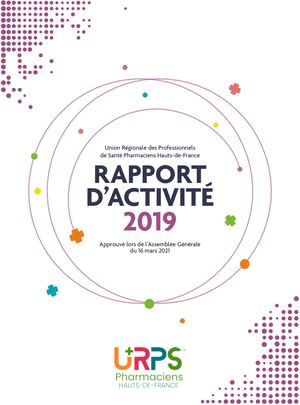 Rapport d'activité 2019 URPS Pharmaciens HDF