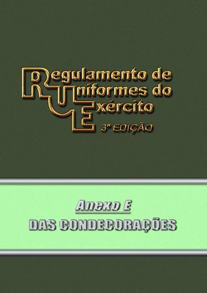 RUE - Anexo E - DAS CONDECORAÇÕES