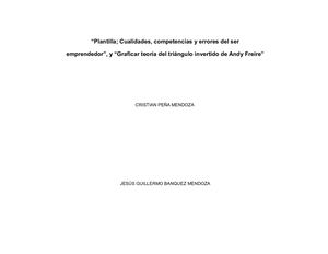 “Plantilla; Cualidades, Competencias Y Errores Del Ser