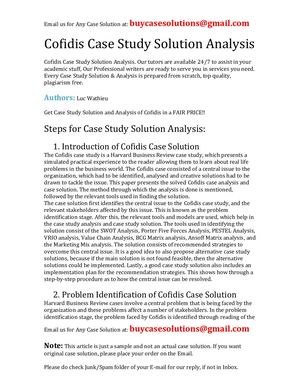 Cofidis Case Study Solution Analysis