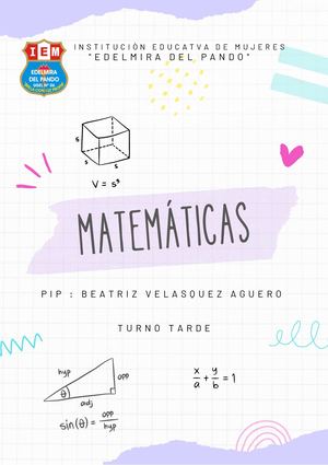 Catálogo Matemáticas