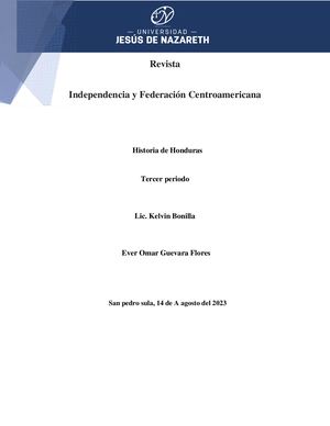 Independencia Y Federacion Centroamericana (1)
