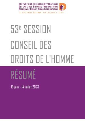 Human Rights Council 53 Round Up Fr