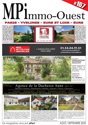 MPIMMO-OUEST N°167 Aout/Septembre 2023 - Magazine virtuel interactif immobilier Ouest Parisien