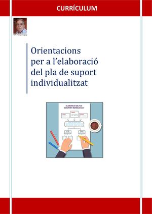 Orientacions Per A L'elaboració Del Pla De Suport Individualitzat