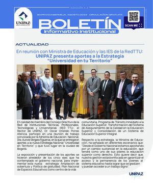 Unipaz Boletín Informativo Agosto