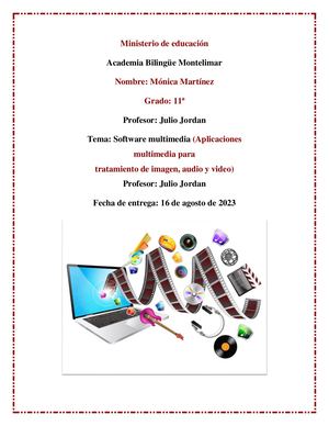 Software multimedia (Aplicaciones multimedia para tratamiento de imagen, audio y video)