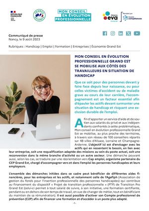 CP CEP - Grand Est - Handicap