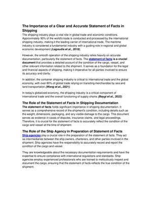 Statement Of Facts Explained