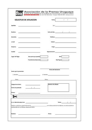 Formulario Afiliacion