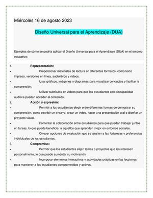 Diseño Universal Para El Aprendizaje Dua