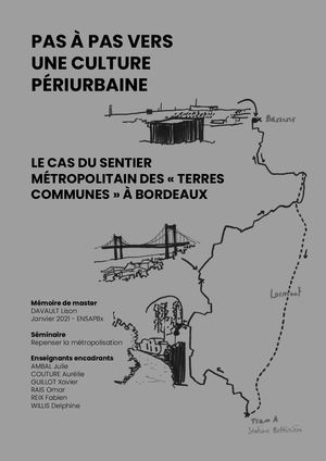 Pas à pas vers une culture périurbaine. Le cas du sentier métropolitain des « terres communes » à Bordeaux