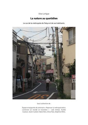 La nature au quotidien. Le cas de la métropole de Tokyo et de ses habitants