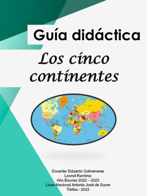 Guía Didáctica Los Cinco Continentes