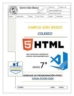Modulo Html 7°