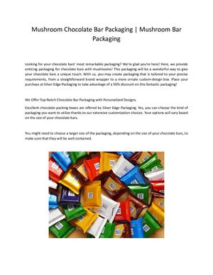 Mushroom Chocolate Bar Packaging | Mushroom Bar Packaging