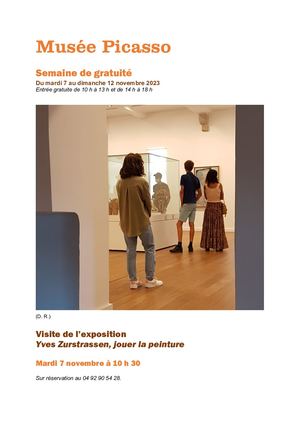 Musée Picasso - semaine de gratuité 11/2023
