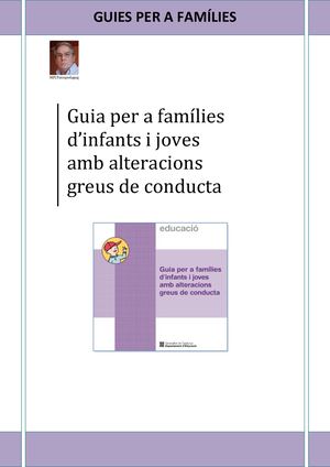 Guia Per A Famílies D'infants I Joves Amb Alteracions Greus De Conducta