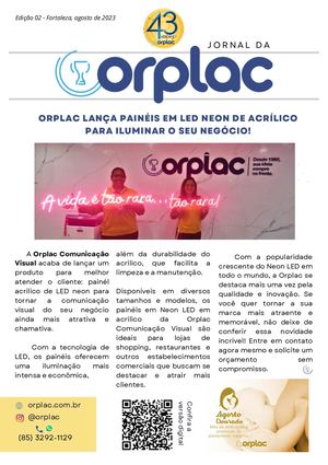 Jornal Orplac Edição Agosto/23