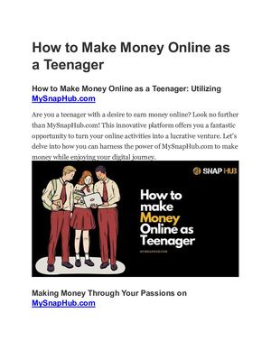 Calaméo - How to Make Money Online as a Teenager