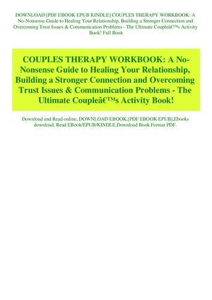 Calaméo - Couples Therapy Workbook A No Nonsense Guide To Healing Your ...