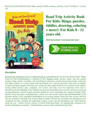 Calaméo - Road Trip Activity Book For Kids Bingo Puzzles Riddles ...