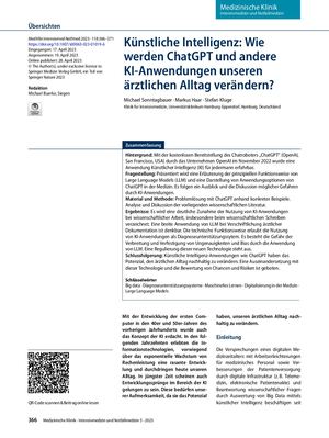 07 Künstliche Intelligenz Wie Werden Chat Gpt Und Andere Ki Anwendungen Unseren äRztlichen Alltag Verändern