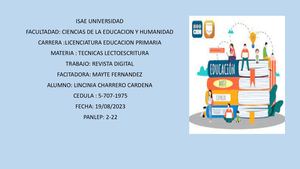 TECNICAS LECTOESCRITURA