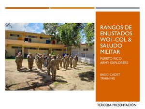 Rangos Wo1 Col Y Saludo Militar Tercera Presentación Jul Sept 2023