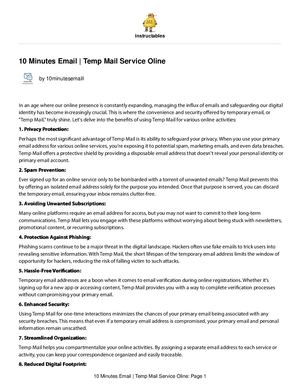 10 Minutes Email Temp Mail Service Oline