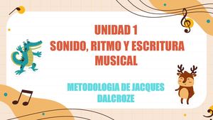 Unidad 1 Sonido Ritmo Y Escritura Musical