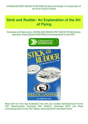 Stick And Rudder An Explanation Of The Art Of Flying