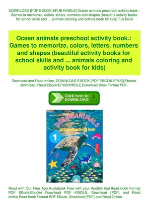 Calaméo - Ocean Animals Preschool Activity Book Games To Memorize ...