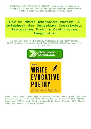 How To Write Evocative Poetry A Guidebook For Unlocking Creativity Expressing Truth & Captivating Imagination