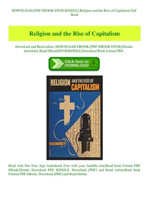 Religion And The Rise Of Capitalism