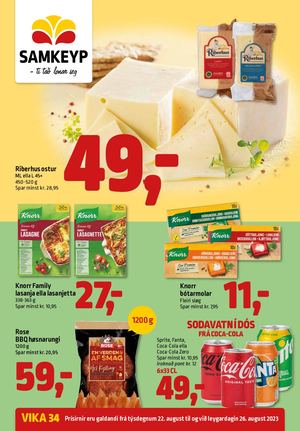 Samkeyp tilboðsblað vika 34 2023