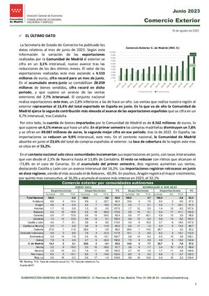Nota Comercio Exterior De Bienes Junio 2023
