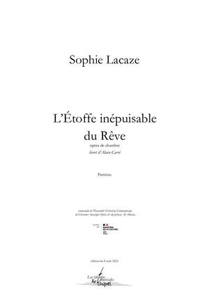 Lacaze - 02 - L'étoffe Inépuisable Du Rêve Ext