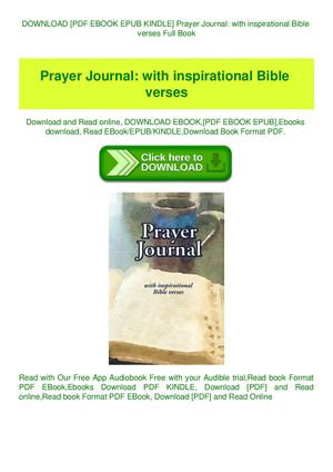 Prayer Journal With Inspirational Bible Verses