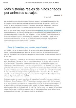 1 2 Más Historias Reales De Niños Criados Por Animales Salvajes