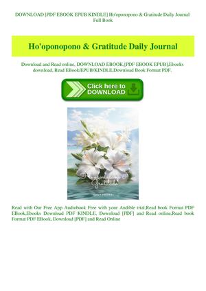 Ho'oponopono & Gratitude Daily Journal