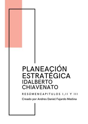 Resumen Libro Planeación Estratégica