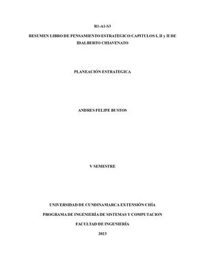 Resumen Capitulos I Ii Iii De Idalberto Chiavenato