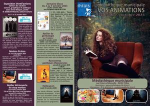 Mediatheque - Actions culturelles (septembre/octobre 2023)